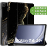 Чехол для Samsung Galaxy Tab A9 Plus, Черный мрамор