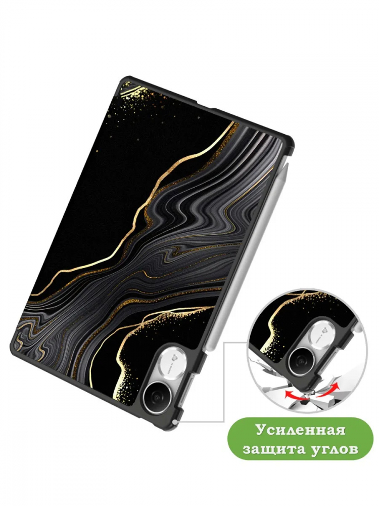 Чехол для Honor Pad V9 ROL-W00 (Черный мрамор)