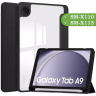 Чехол с прозрачной задней крышкой для Samsung Galaxy Tab A9 (черный), прозр. акрил
