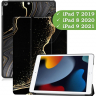 Чехол для iPad 10.2, Чёрный мрамор