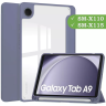 Чехол с прозрачной задней крышкой для Samsung Galaxy Tab A9 (фиолетовый), прозр. акрил