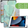 Чехол для iPad 10.2, Зеленый мрамор