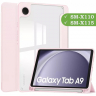 Чехол с прозрачной задней крышкой для Samsung Galaxy Tab A9 (розовый), прозр. акрил