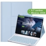 Чехол с клавиатурой для REDMI Pad 2 9.7, Poco Pad C1 (2026) (голубой), поворотный