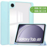 Чехол с прозрачной задней крышкой для Samsung Galaxy Tab A9 (голубой), прозр. акрил
