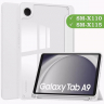 Чехол с прозрачной задней крышкой для Samsung Galaxy Tab A9 (светло-серый), прозр. акрил