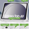 Чехол с прозрачной задней крышкой для Samsung Galaxy Tab A9 (светло-серый), прозр. акрил