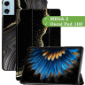 Чехол для Blackview MEGA 2, Oscal Pad 100, Teclast T60 Plus, DOOGEE T36 (Черный мрамор)