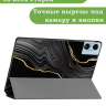 Чехол для Blackview MEGA 2, Oscal Pad 100, Teclast T60 Plus, DOOGEE T36 (Черный мрамор)