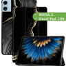 Чехол для Blackview MEGA 2, Oscal Pad 100, Teclast T60 Plus, DOOGEE T36 (Черный мрамор)