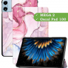 Чехол для Blackview MEGA 2, Oscal Pad 100, Teclast T60 Plus, DOOGEE T36 (Розовый мрамор)